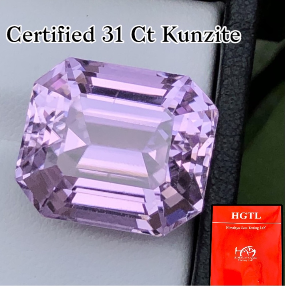 31 Carats Natural Kunzite Nice Cut Gemstone From Afghanistan